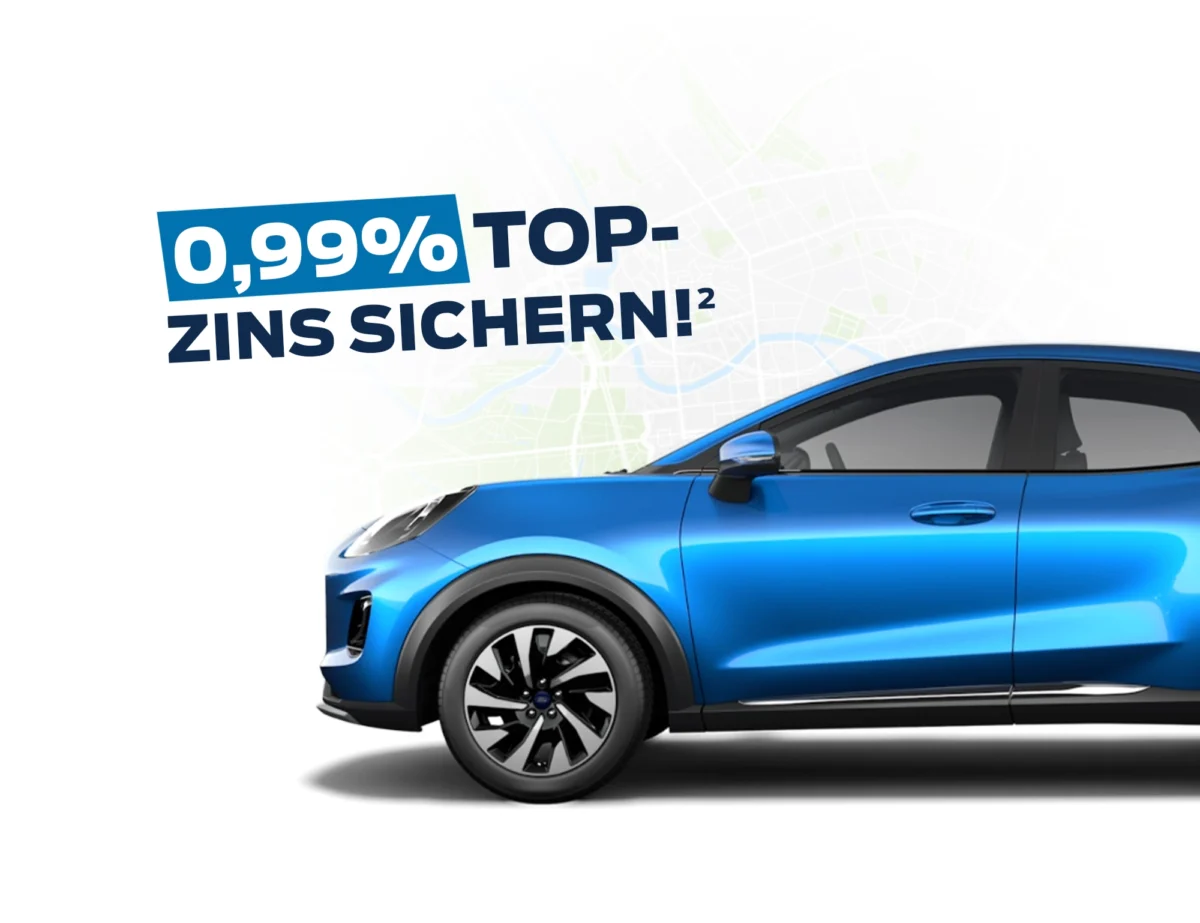 Jetzt 0,99% Top-Zins sichern, z.B. für einen Ford Puma bei Autohaus Hempel in Braunschweig